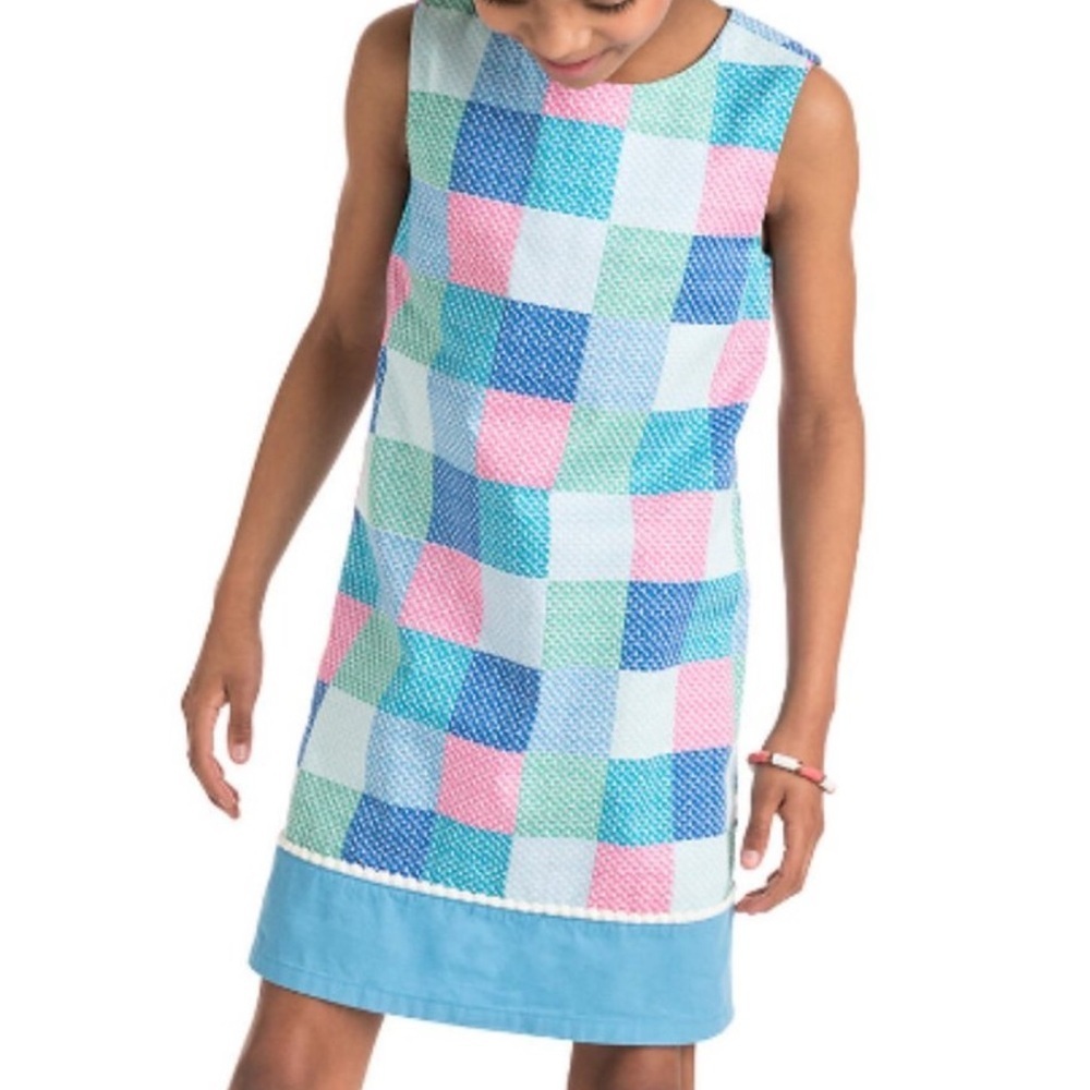 Vineyard Vines Girls/Womens Colorblock Whale  Mini Dress